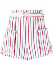 Philosophy Di Lorenzo Serafini short rayé à taille haute - Tons neutres