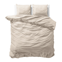 Sale: -50% | Dekbedovertrek Katoen Uni - Lichtgrijs - Lits-Jumeaux (240x220 Cm) - Grijs Katoen - Effen - Sleeptime - Dekbed-Discounter.nl