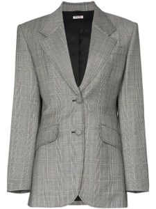 Miu Miu blazer à carreaux - Gris