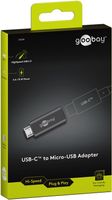 Goobay 51594 tussenstuk voor kabels USB-C Micro-USB 2.0 Zwart - thumbnail