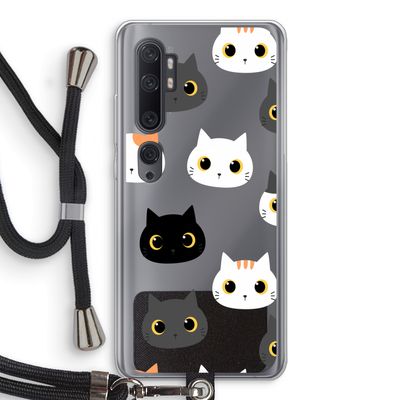 Katten: Xiaomi Mi Note 10 Pro Transparant Hoesje met koord