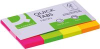 Q-CONNECT Quick Tabs, ft 20 x 50 mm, 4 x 50 tabs, geassorteerde kleuren - thumbnail