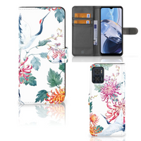 Motorola Moto E22 | E22i Telefoonhoesje met Pasjes Bird Flowers - thumbnail