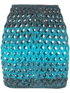 Isa Boulder jupe crayon en maille tressée - Bleu