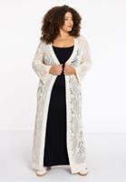 Yoek Cardigan crochet LOUNGE | Beige | Maat 58/60 Yoek Cardigan crochet LOUNGE | Beige | Maat 58/60