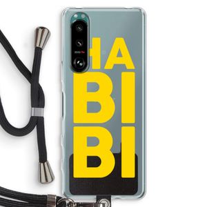 Habibi Blue: Sony Xperia 5 III Transparant Hoesje met koord