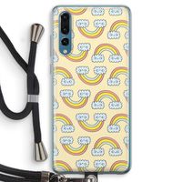 Regenboog: Huawei P20 Pro Transparant Hoesje met koord