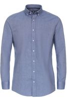 Redmond Casual Regular Fit Overhemd donkerblauw, Faux-uni - thumbnail