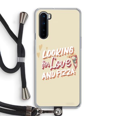 Pizza is the answer: OnePlus Nord Transparant Hoesje met koord