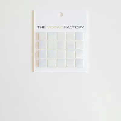 The Mosaic Factory Amsterdam Mozaiek Tegel Vierkant - Off white Glas Parelmoer Serie 322x322 mm