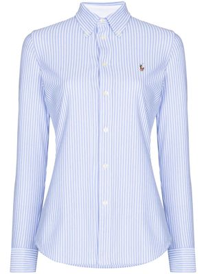 Polo Ralph Lauren chemise rayée à logo brodé - Bleu