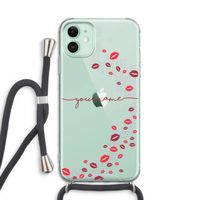 Kusjes: iPhone 11 Transparant Hoesje met koord