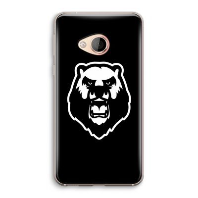 Angry Bear (black): HTC U Play Transparant Hoesje