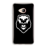 Angry Bear (black): HTC U Play Transparant Hoesje Angry Bear (black): HTC U Play Transparant Hoesje