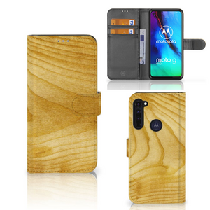 Motorola Moto G Pro Book Style Case Licht Hout