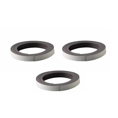 Rayher hobby materialen Magneetband - 3x - op rol - 2 meter x 12 mm - zwart - Magneetstrip