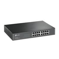TP-Link TL-SG1016D 16-Port Gigabit Desktop/Rackmount Switch Switch Zwart