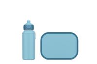 2-delige Mepal lunchset campus cool blue lunchbox + drinkfles pop-up