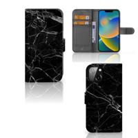 Apple iPhone 14 | Bookcase | Marmer Zwart - Origineel Cadeau Vader Apple iPhone 14 | Bookcase | Marmer Zwart - Origineel Cadeau Vader