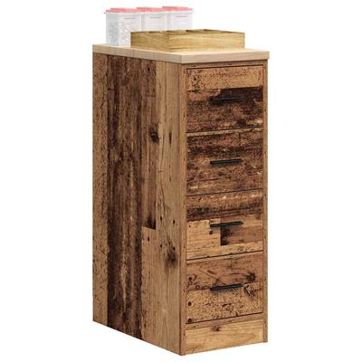 Garagekast 30x51x85 cm massief grenenhout oud hout
