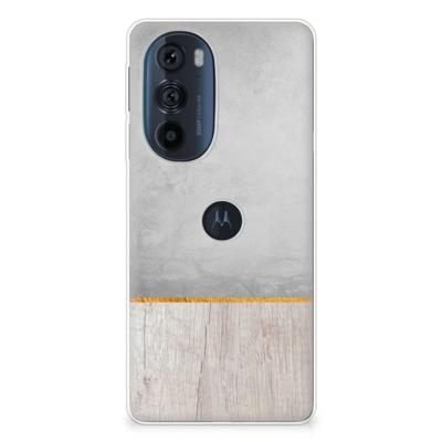Motorola Edge 30 Pro | Bumper Hoesje | Wood Concrete