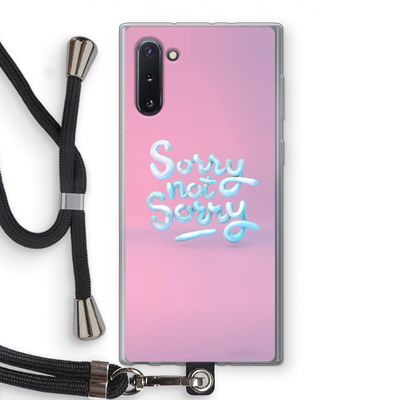 Sorry not sorry: Samsung Galaxy Note 10 Transparant Hoesje met koord