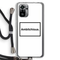Ambitchious: Xiaomi Redmi Note 10S Transparant Hoesje met koord