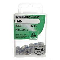 Borgmoeren m6 rvs 20st - Deltafix