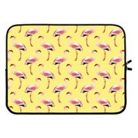 Flamingo's geel: Laptop sleeve 15 inch