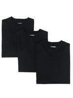 Jil Sander set of 3 long-sleeve logo-patch T-shirts - Noir - thumbnail