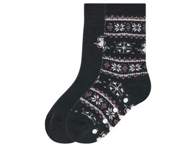 lupilu 2 paar kinder thermosokken (27-30, Marineblauw)