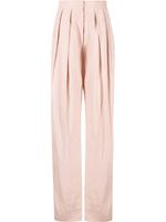 Stella McCartney pantalon plissé à taille haute - Rose