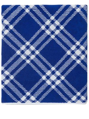 Burberry serviette en coton à carreaux - Bleu Burberry serviette en coton à carreaux - Bleu