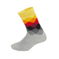 3 Pais kleurrijke mannen sport Running Wearproof ademende paardrijden wandelen sokken (lichtgrijs)