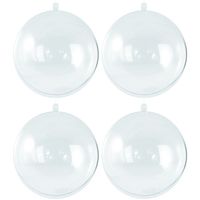 20x Transparante hobby/DIY kerstballen 7 cm