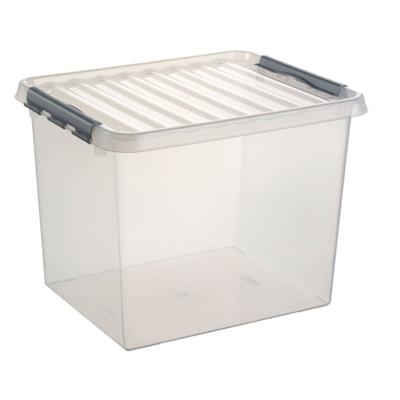 Sunware q-line opbergbox 52l transparant/grijs
