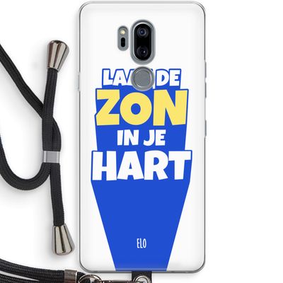 Laat de zon in je hart: LG G7 Thinq Transparant Hoesje met koord