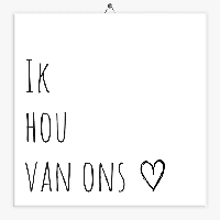 Tegeltje ik hou van ons
