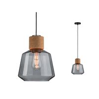 Paulmann Elia 79739 Hanglamp LED E27 20 W Kurk, Rook, Zwart - thumbnail