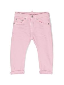 DSQUARED2 KIDS jean à patch logo - Rose