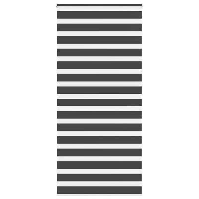 VidaXL Zebra rolgordijn 115x200 cm stofbreedte 110,9 cm zwart