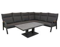 Qopps Amon loungehoek met Rubli in hoogte verstelbare tafel