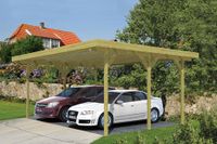 Tuindeco | Carport Dubbel 500 x 600 met PVC Dakplaten | Groen Geïmpregneerd - thumbnail