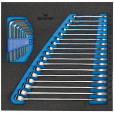 Gedore 2308878 1500 CT2-7 Ring-steeksleutelset 25-delig Sleutelbreedte (metrisch) 07 - 19 mm