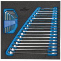 Gedore 2308878 1500 CT2-7 Ring-steeksleutelset 25-delig Sleutelbreedte (metrisch) 07 - 19 mm