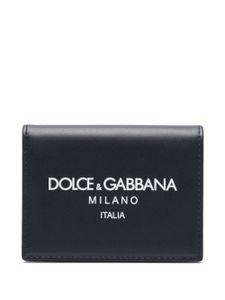 Dolce & Gabbana portefeuille en cuir à logo imprimé - Bleu