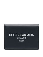 Dolce & Gabbana portefeuille en cuir à logo imprimé - Bleu