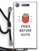 Fries before guys: Sony Xperia XZ1 Transparant Hoesje met koord