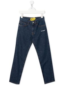 Off-White Kids jean à rayures Diag - Bleu