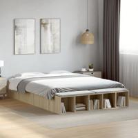 Bedframe bewerkt hout sonoma eikenkleurig 140x200 cm
